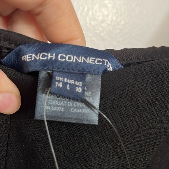 NWT FRENCH CONNECTION size 10 whisper cut out back black dress - Picture 4 of 7